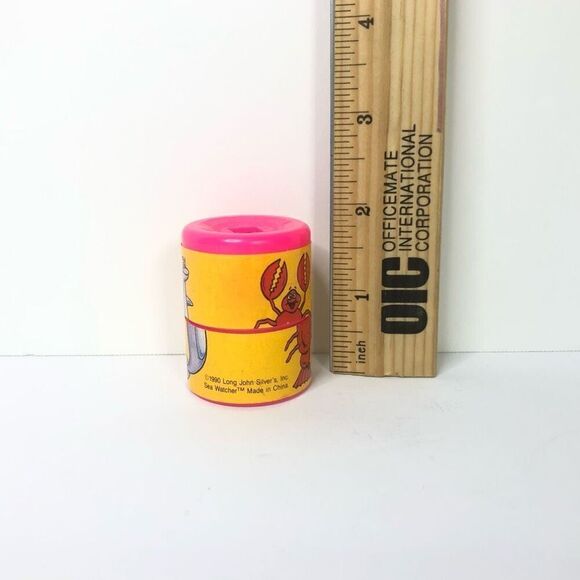 vintage long john silvers 1990 sea viewer pink and yellow with dolphin, lobster - Picture 7 of 7